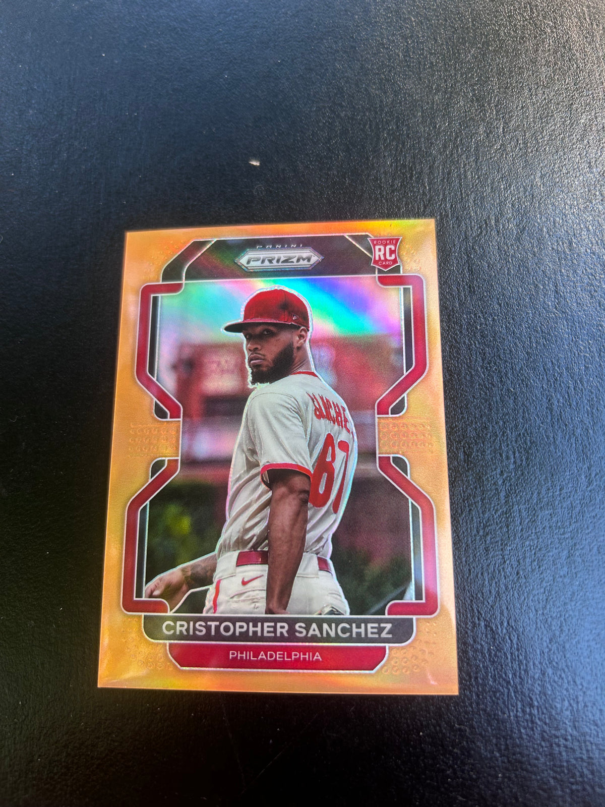 2022 Christopher Sanchez Panini Prizm Teir II Neon Orange Prism 24/100
